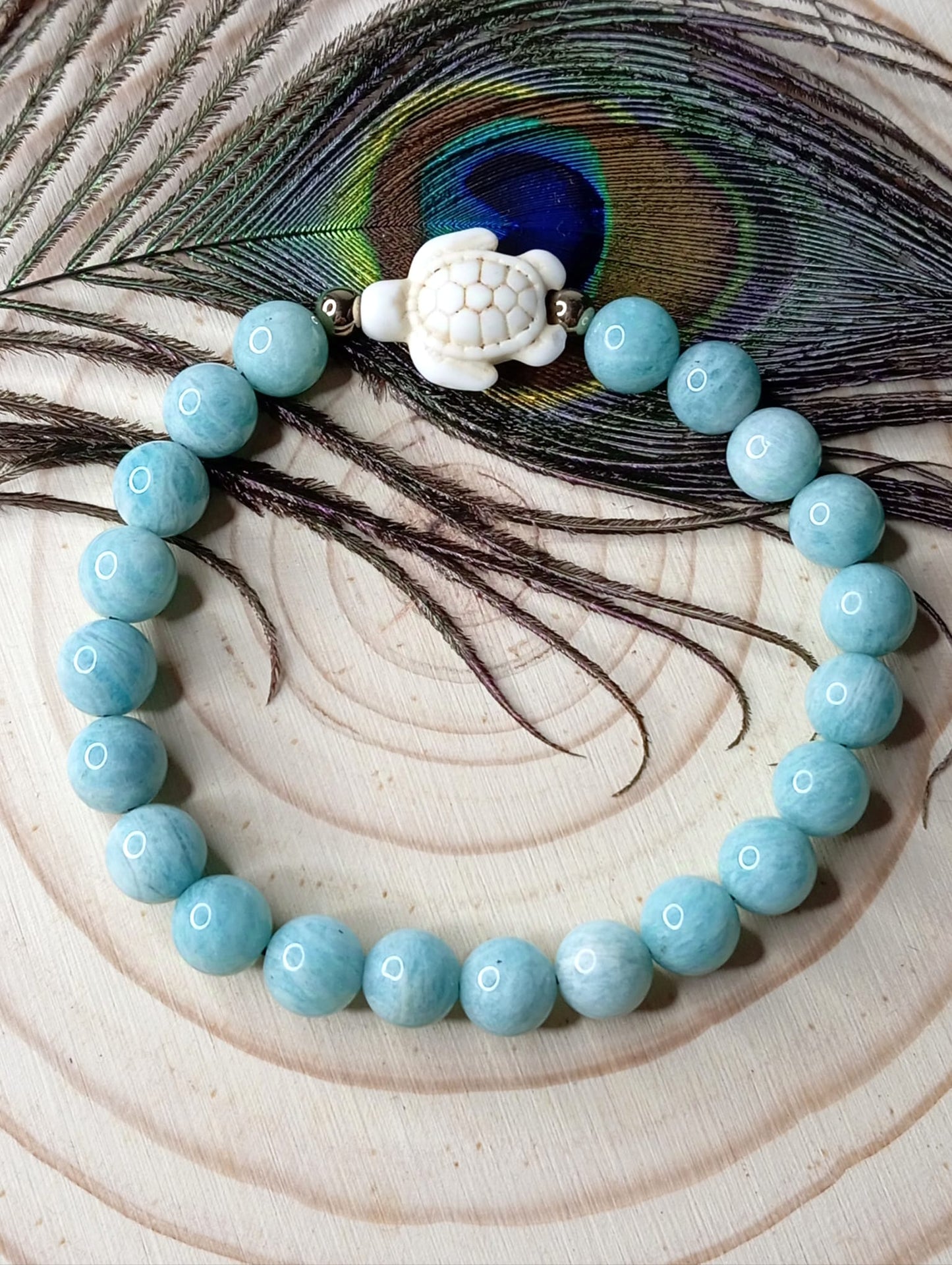 Bracelet en Magnésite et Amazonite