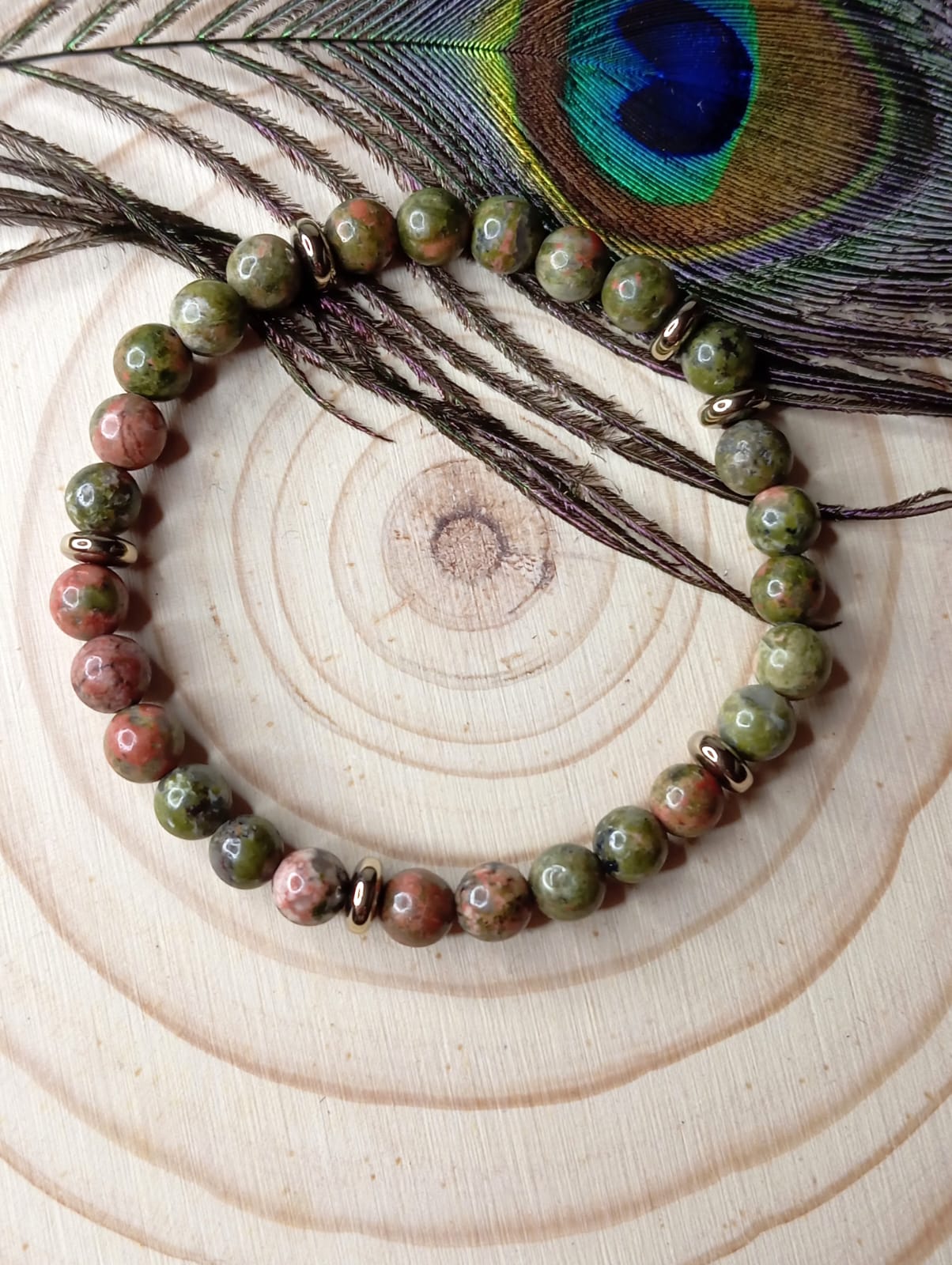 Bracelet en Unakite