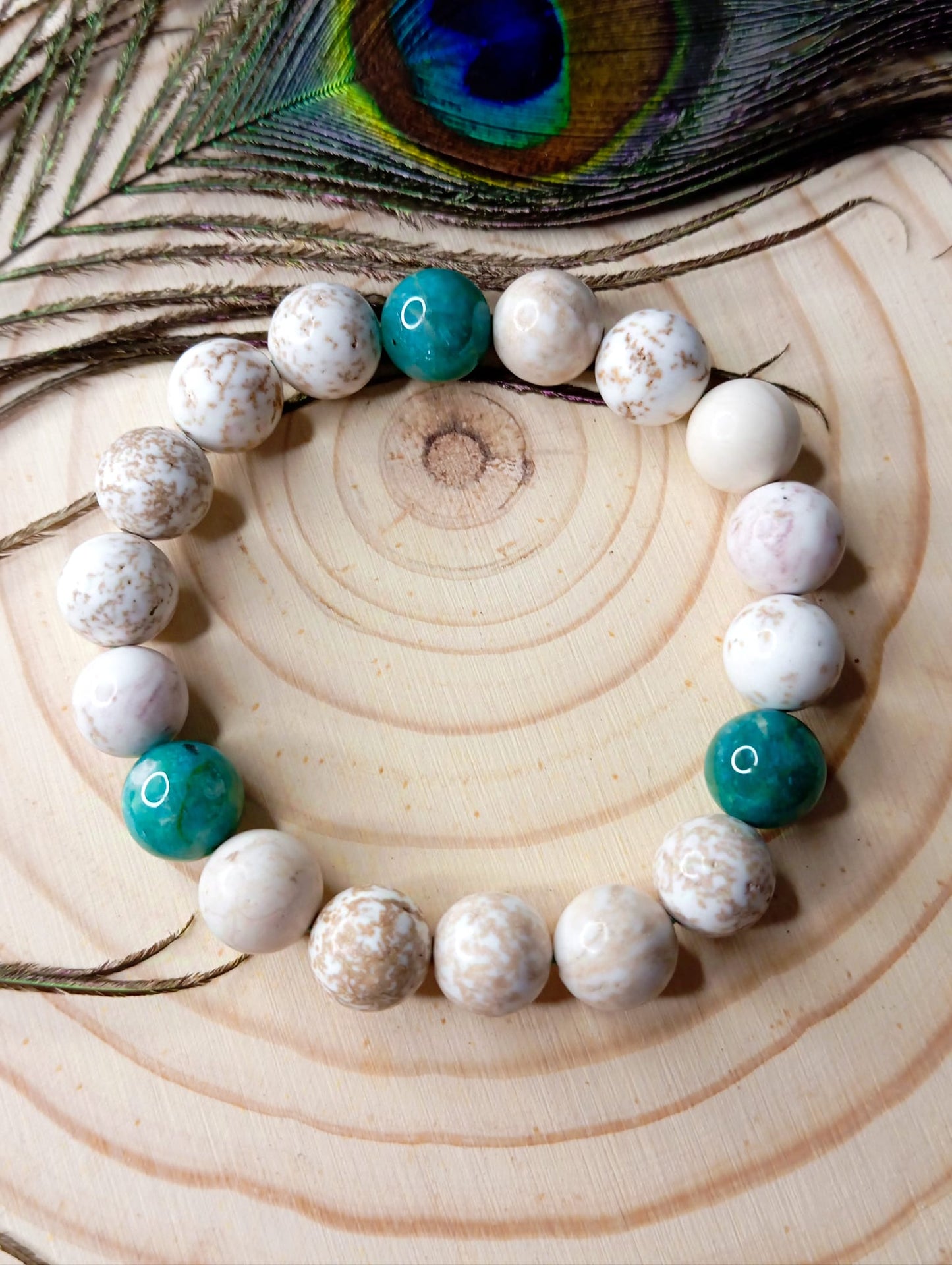 Bracelet en Amazonite et Magnésite