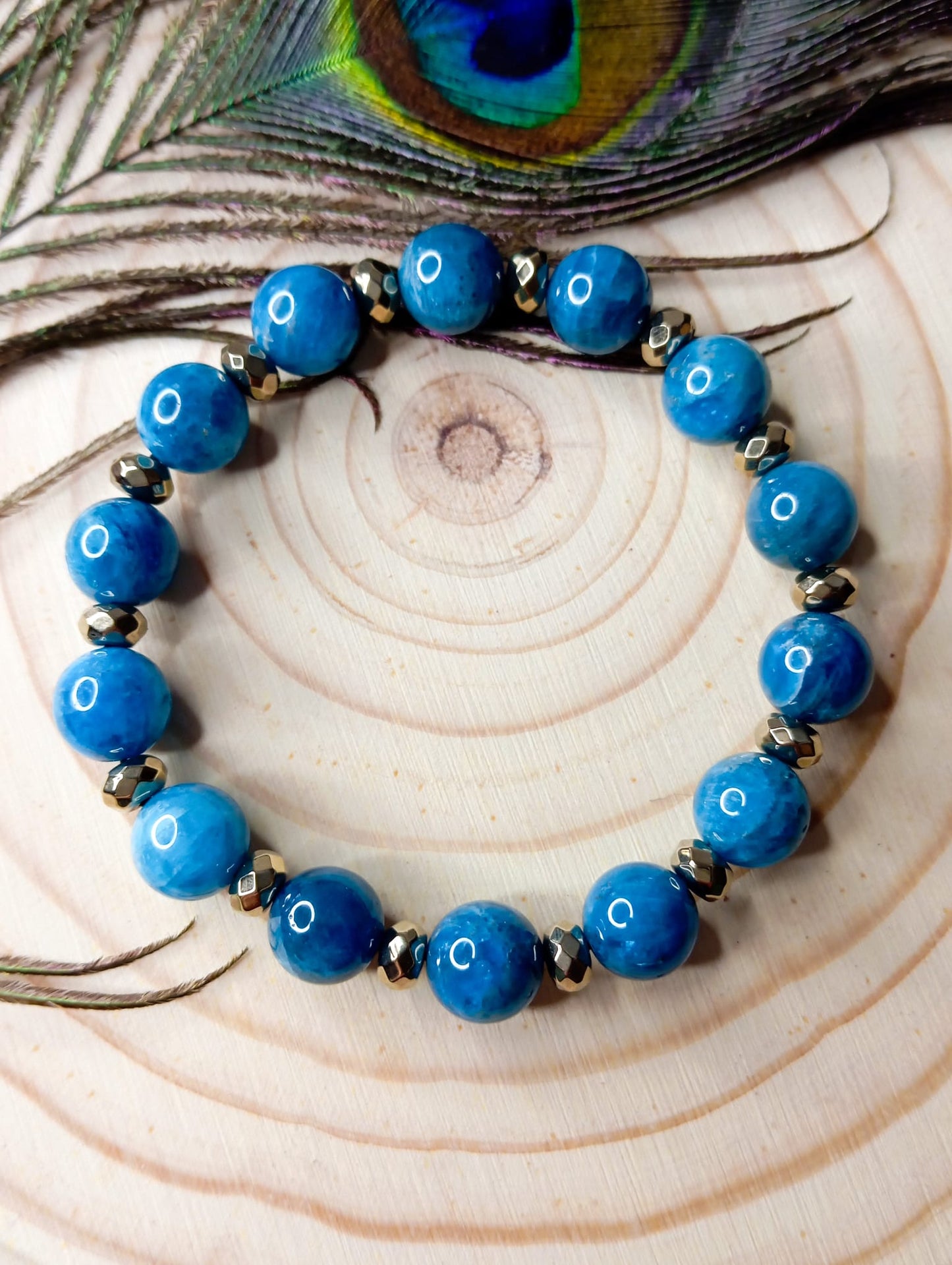 Bracelet en Apatite Bleue